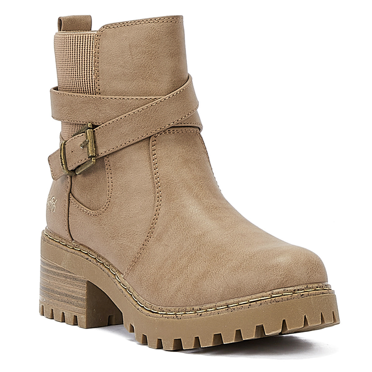 Blowfish Malibu Bottes En Cuir Marron Pour Femmes