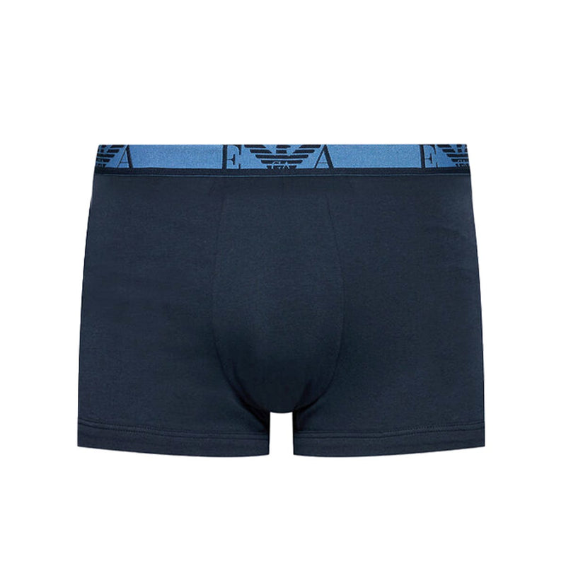 Emporio Armani Mens 3 Pack Trunk Blue Multi