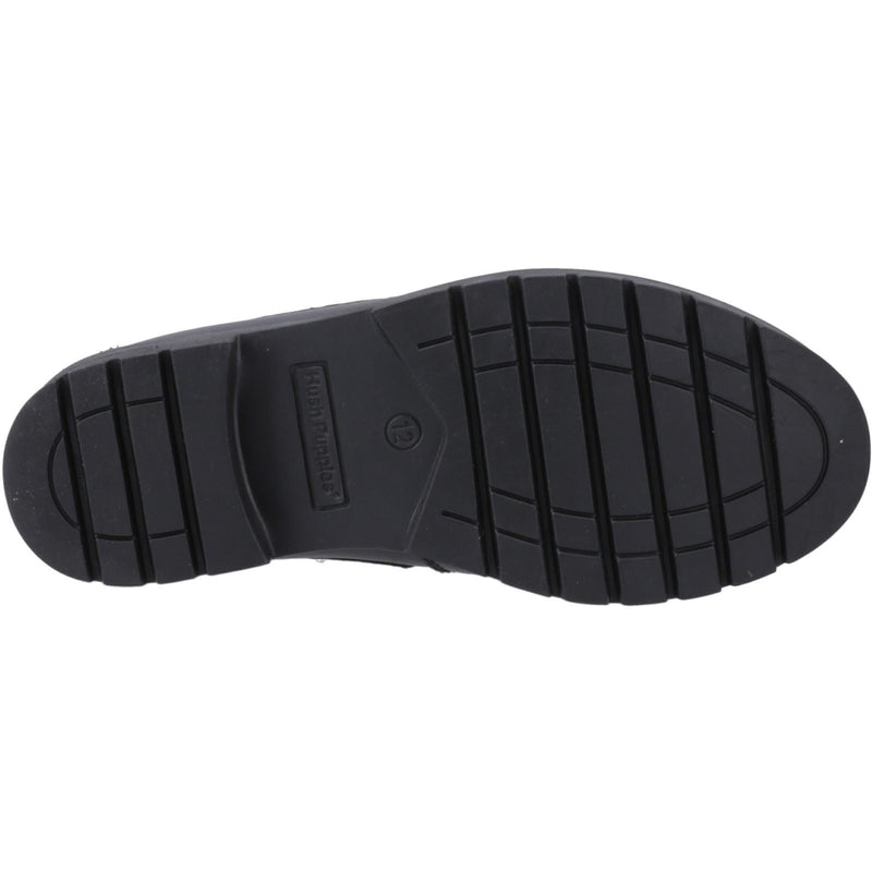 Hush Puppies Lucy Chaussures Bateau Noires Pour Filles En Cuir