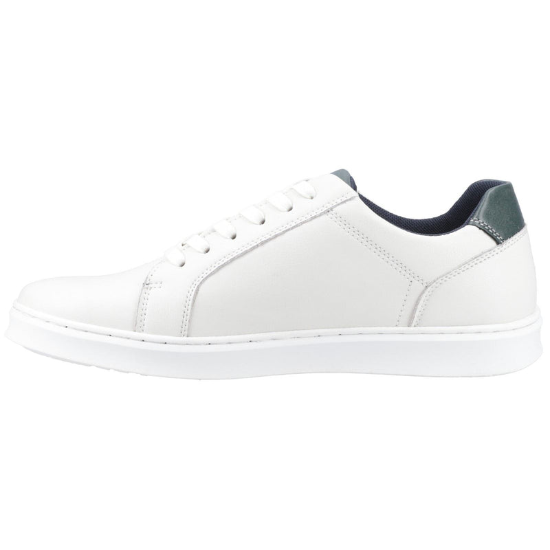 Hush Puppies Madden Baskets Blanches En Cuir Pour Hommes