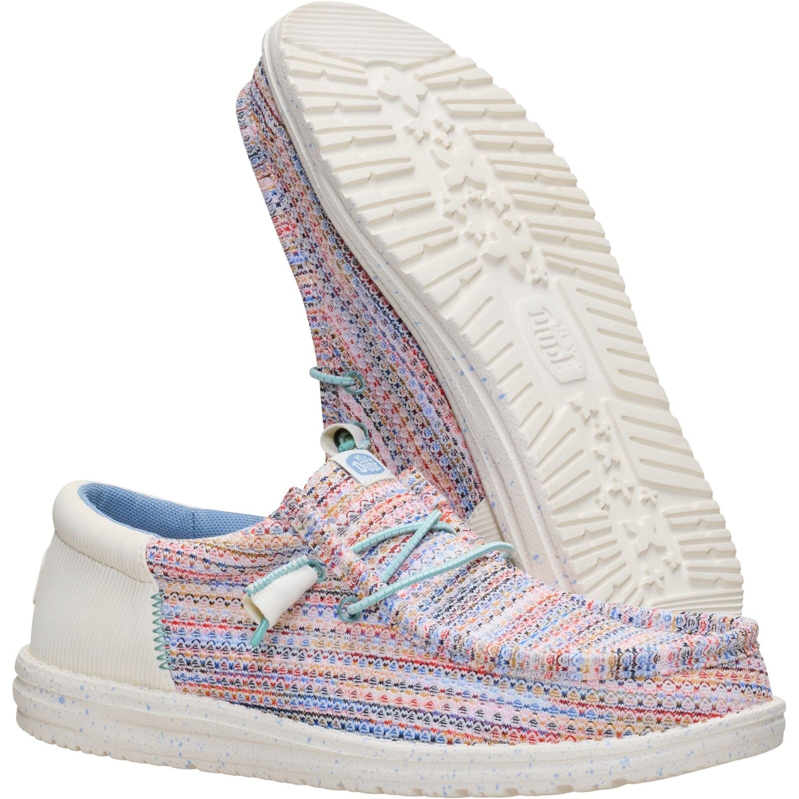 HEYDUDE Wally Funk Multi Mesh Mocassins Pour Hommes En Polyester Égrets/Multi