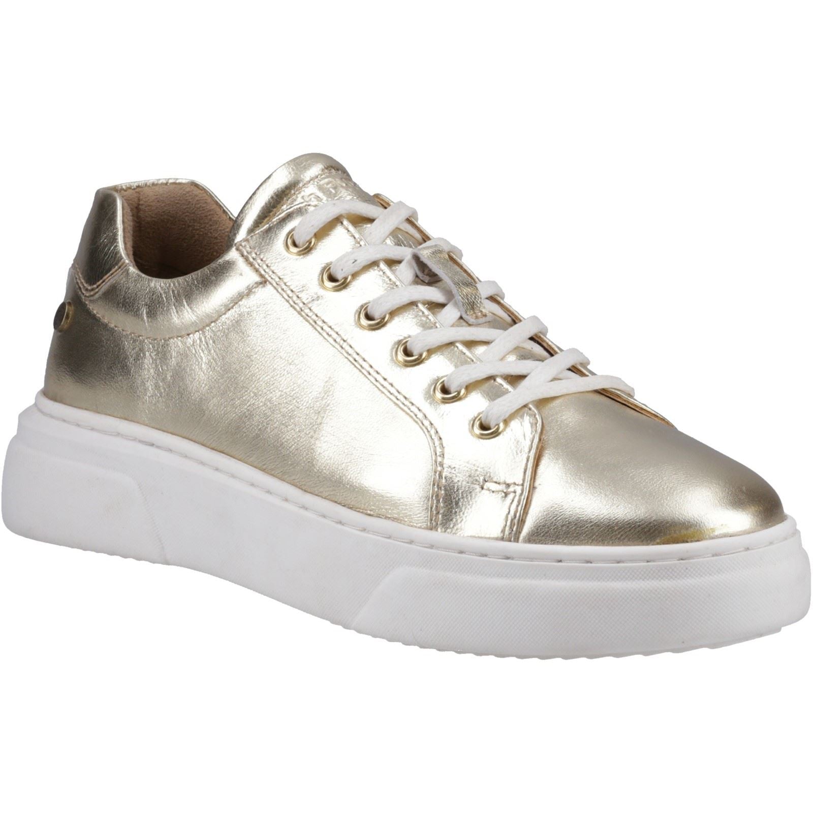 Hush Puppies Kathryn Chaussures De Sport En Cuir Pour Femmes Dorées
