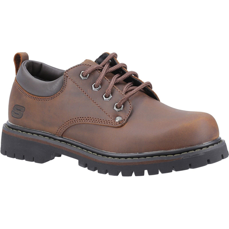 Skechers Tom Cats Chaussures À Lacets Pour Homme En Cuir Marron Foncé