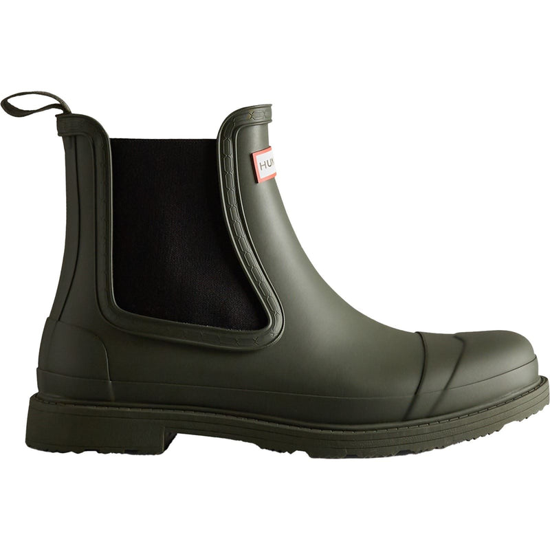 Hunter Commando Bottes De Pluie Pour Homme En Caoutchouc Vert Olive Foncé