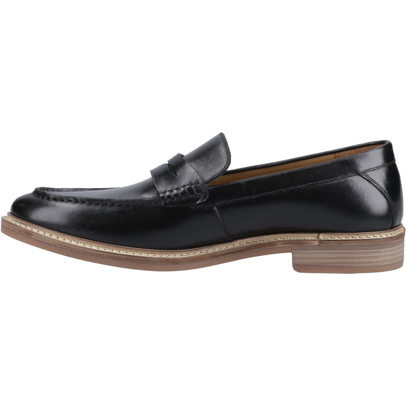 Hush Puppies Benedict Mocassins Noirs En Cuir Pour Hommes
