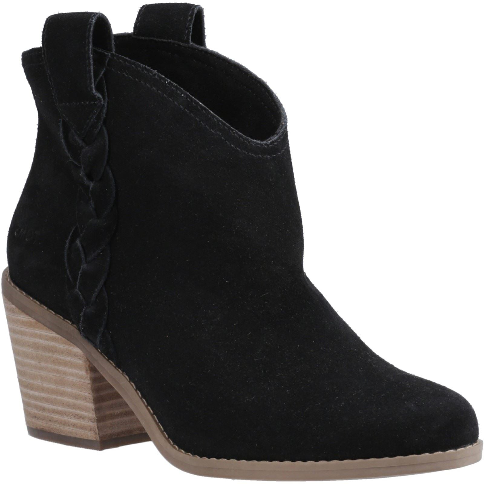 TOMS Constance Bottes En Cuir Noires Pour Femmes