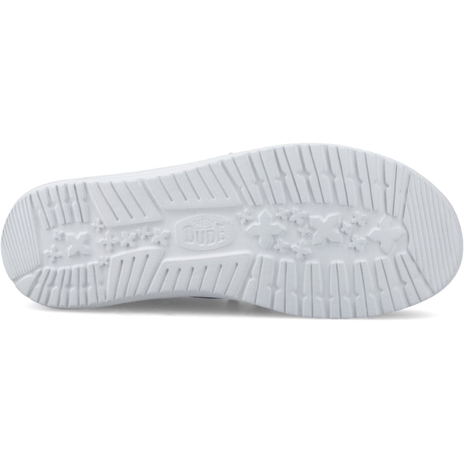 HEYDUDE Wally Stretch Jersey Chaussures Mocassins En Coton Pour Hommes Bleu Marine