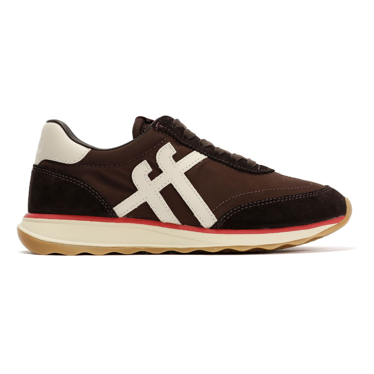 FitFlop Retro-Q FF Baskets Brunes En Nylon Pour Femmes
