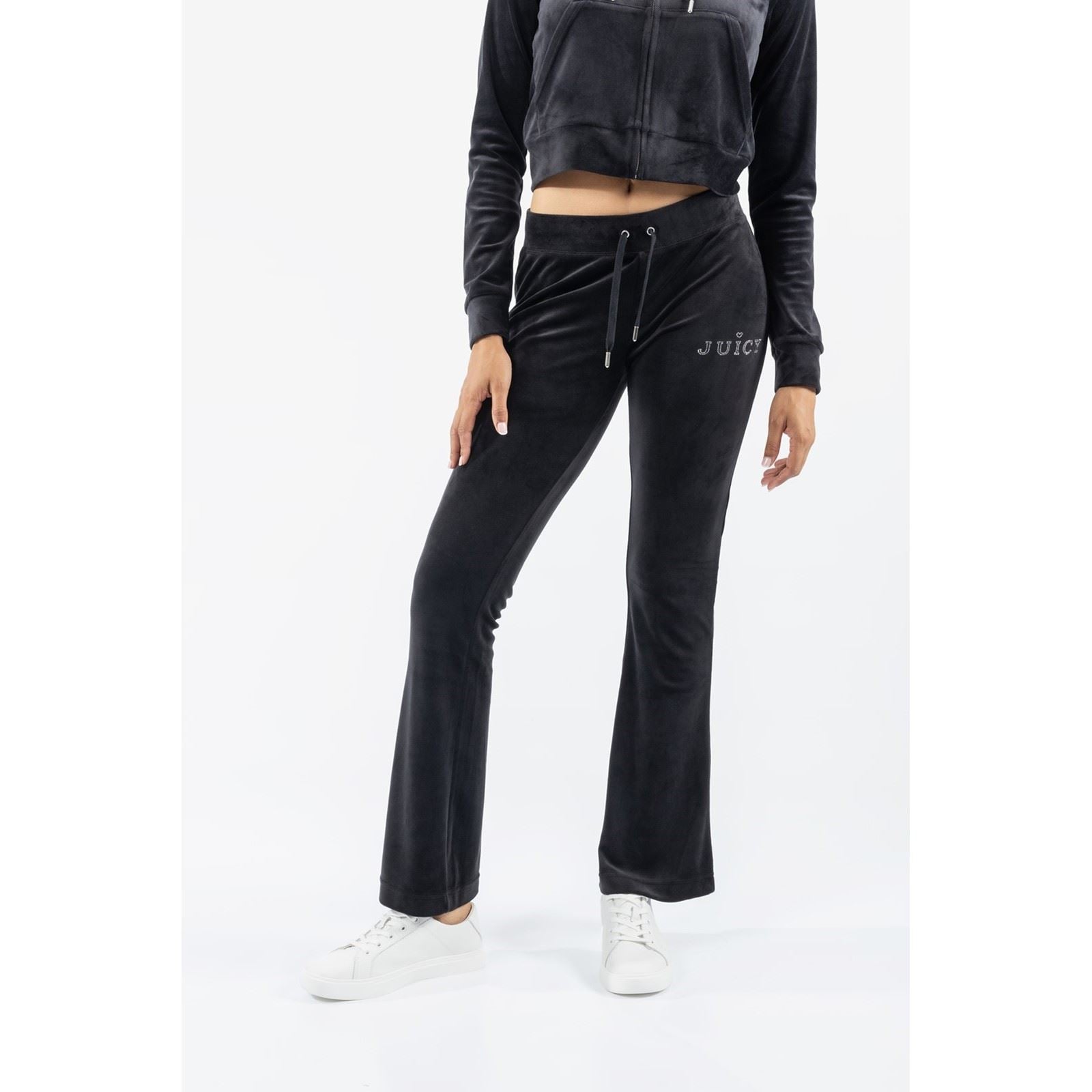 Juicy Couture Regal Lisa Pantalons De Jogging Noirs En Polyester Pour Femmes