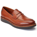 Base London Sid Mocassins Pour Hommes En Cuir Couleur Fauve