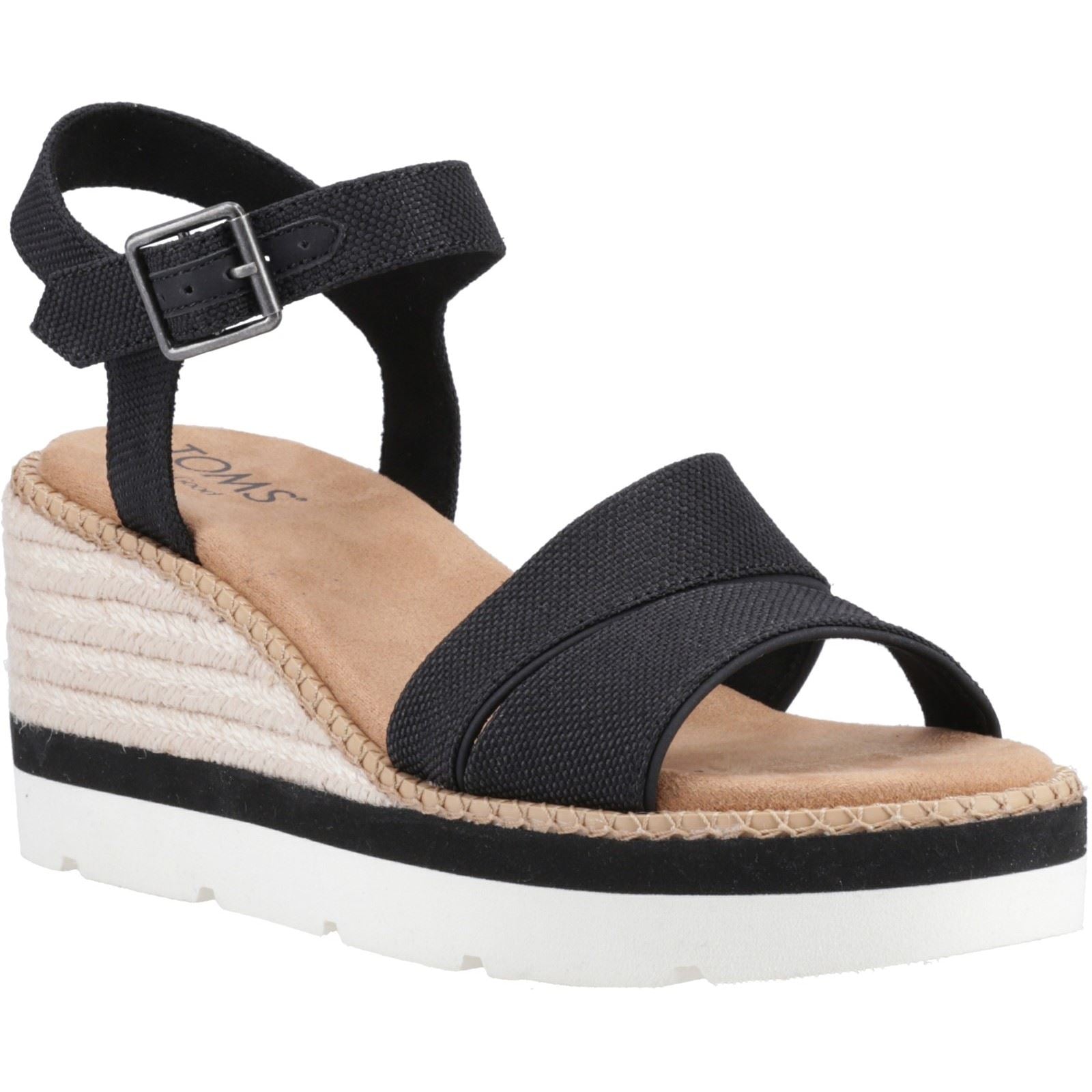 TOMS Darya Sandales Noires Pour Femmes En Synthétique