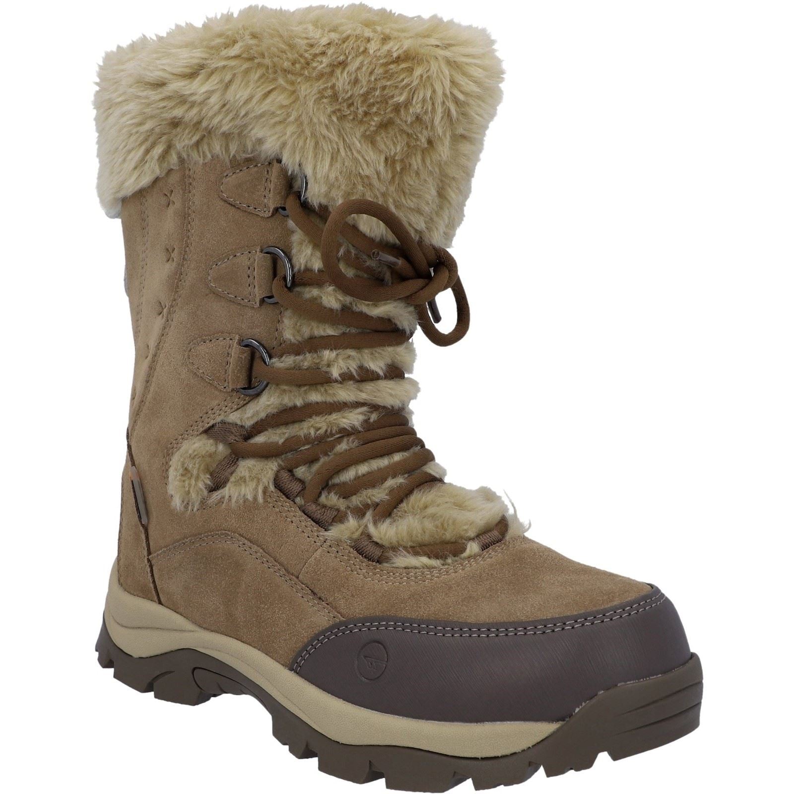 Hi-Tec Mortiz 200 Bottes De Randonnée Pour Femme En Cuir Marron Clair