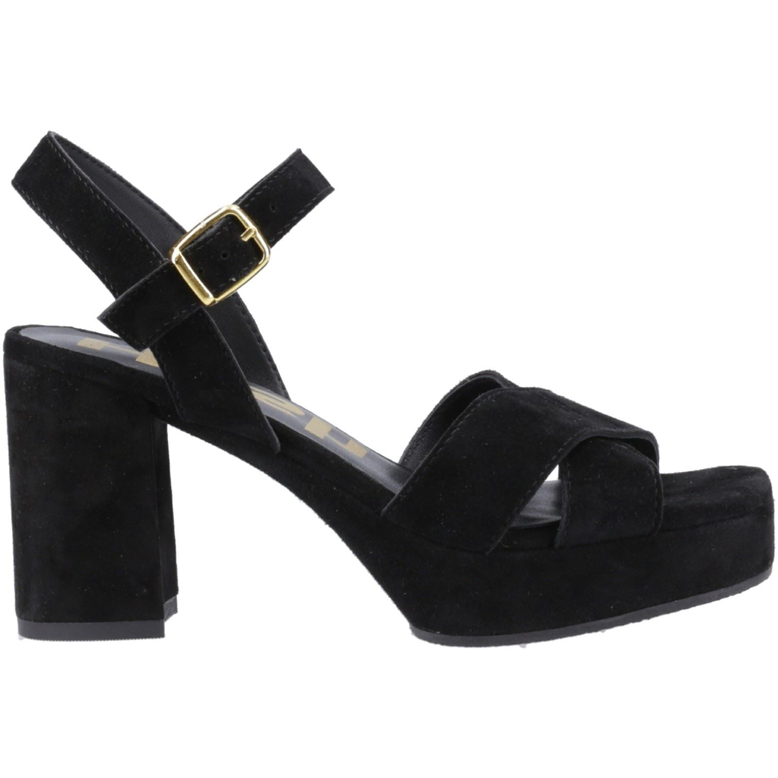 Hush Puppies Ophelia Sandales Noires Pour Femmes En Suède