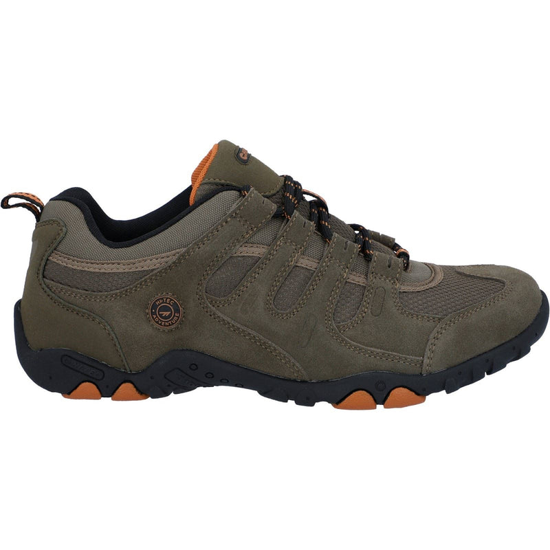 Hi-Tec Quadra II Chaussures De Randonnée Pour Hommes En Daim Taupe/orange Brûlé
