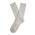 Anonymous Ism Lightweight Slub Crew Chaussettes En Coton Pour Hommes Grises Hauteur Mollet