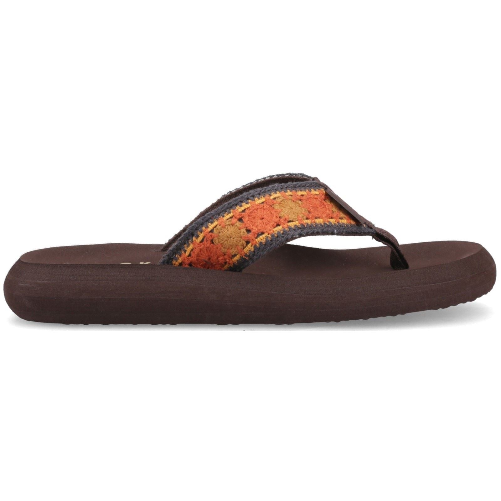Rocket Dog Spotlight Marlow Tongs Femme Marron/Multi En Textile