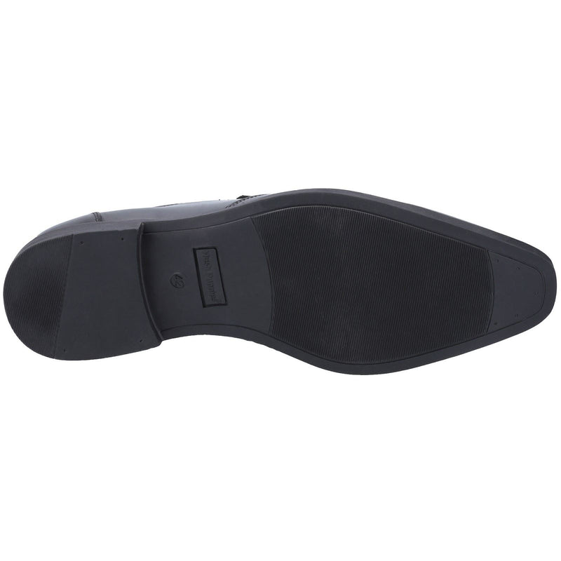 Hush Puppies Ellis Chaussures Noires Pour Hommes En Cuir À Enfiler