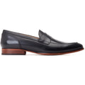 Base London Bruno Mocassins Noirs En Cuir Pour Hommes