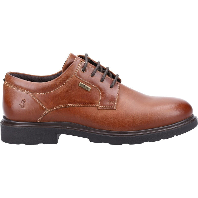 Hush Puppies Pearce Chaussures En Cuir Pour Homme À Lacets De Couleur Beige.
