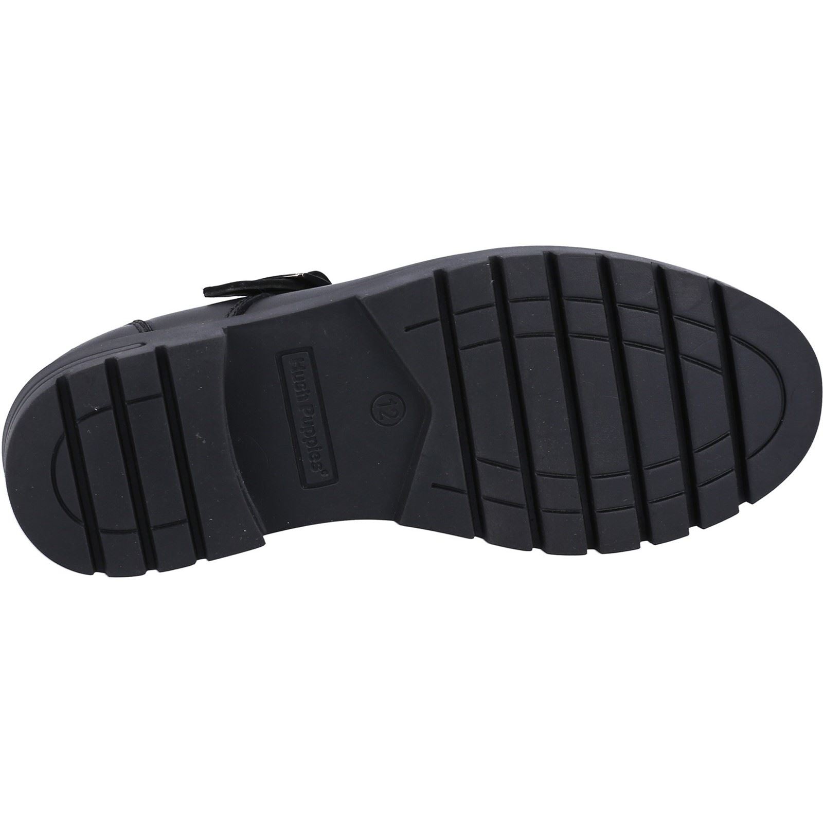 Hush Puppies Fiona SNR Chaussures Noires Pour Filles En Cuir