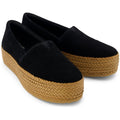 TOMS Valencia Espadrilles Pour Femmes En Cuir Noir