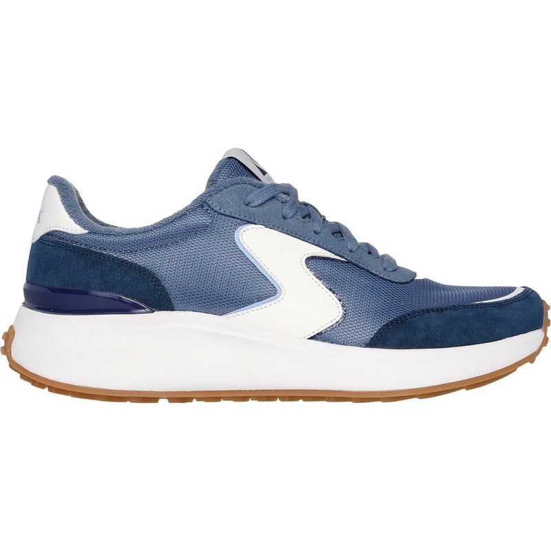 Skechers BLVD Retro Runner Baskets En Cuir Pour Femme, Couleur Marine