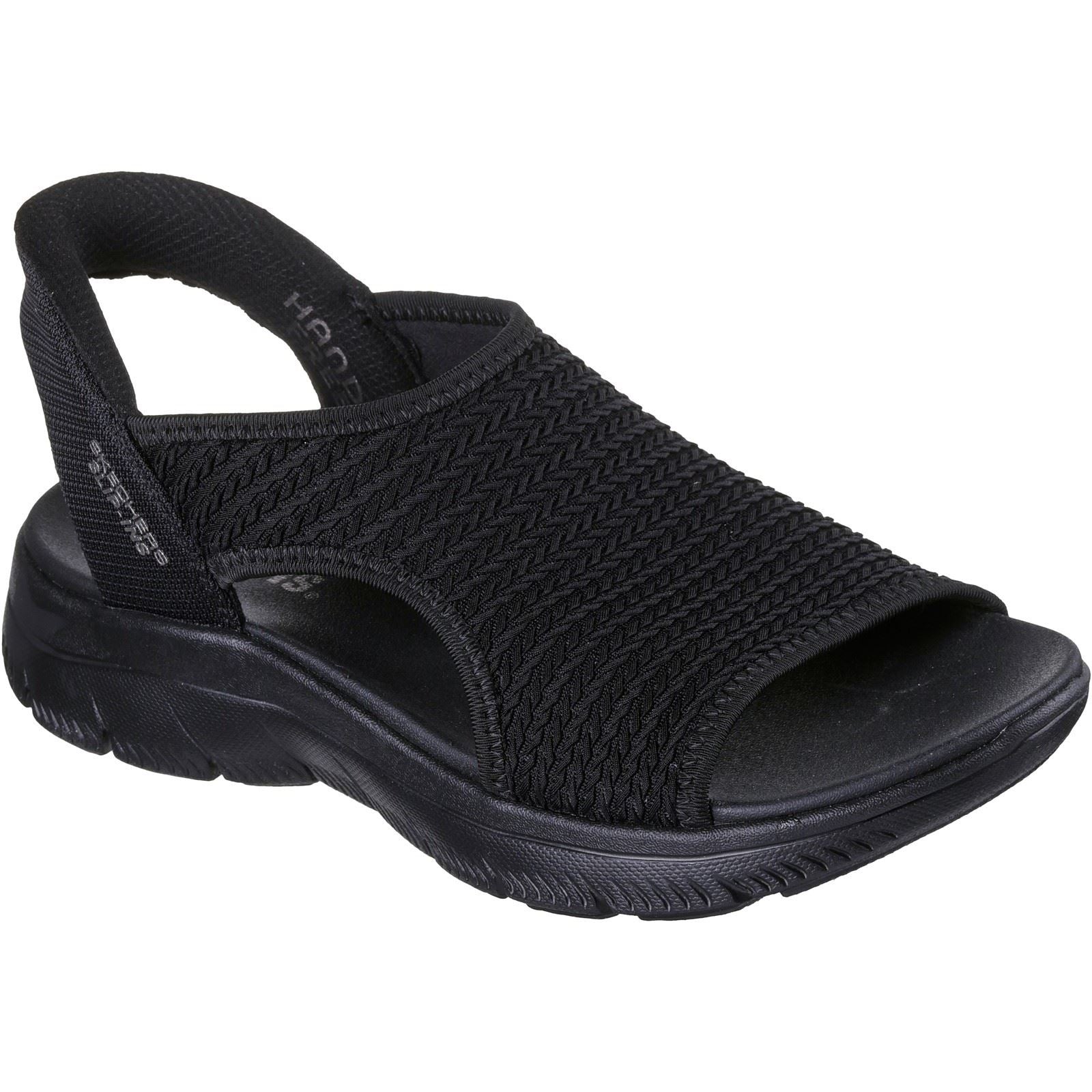 Skechers Summits Sweetly Evolved Sandales Noires Pour Femme En Textile