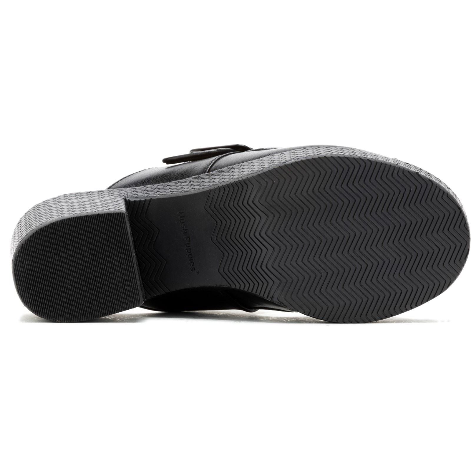Hush Puppies Poppy Sandales Noires Pour Femmes En Cuir