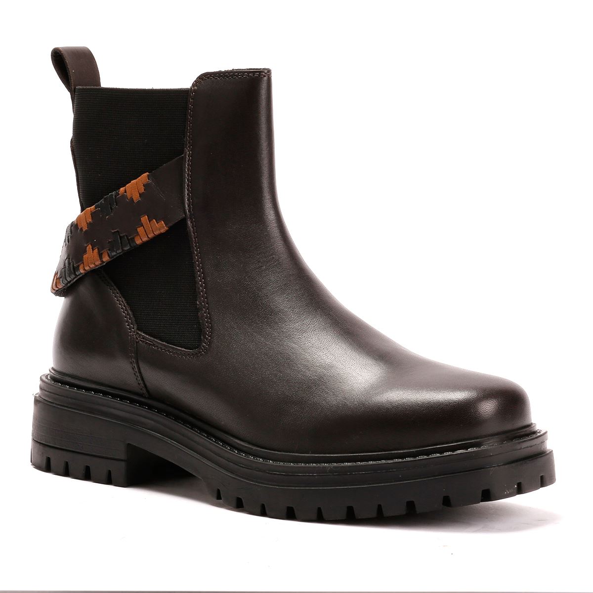 Osprey London The Guildford Chelsea Bottes En Cuir Pour Femmes Marron