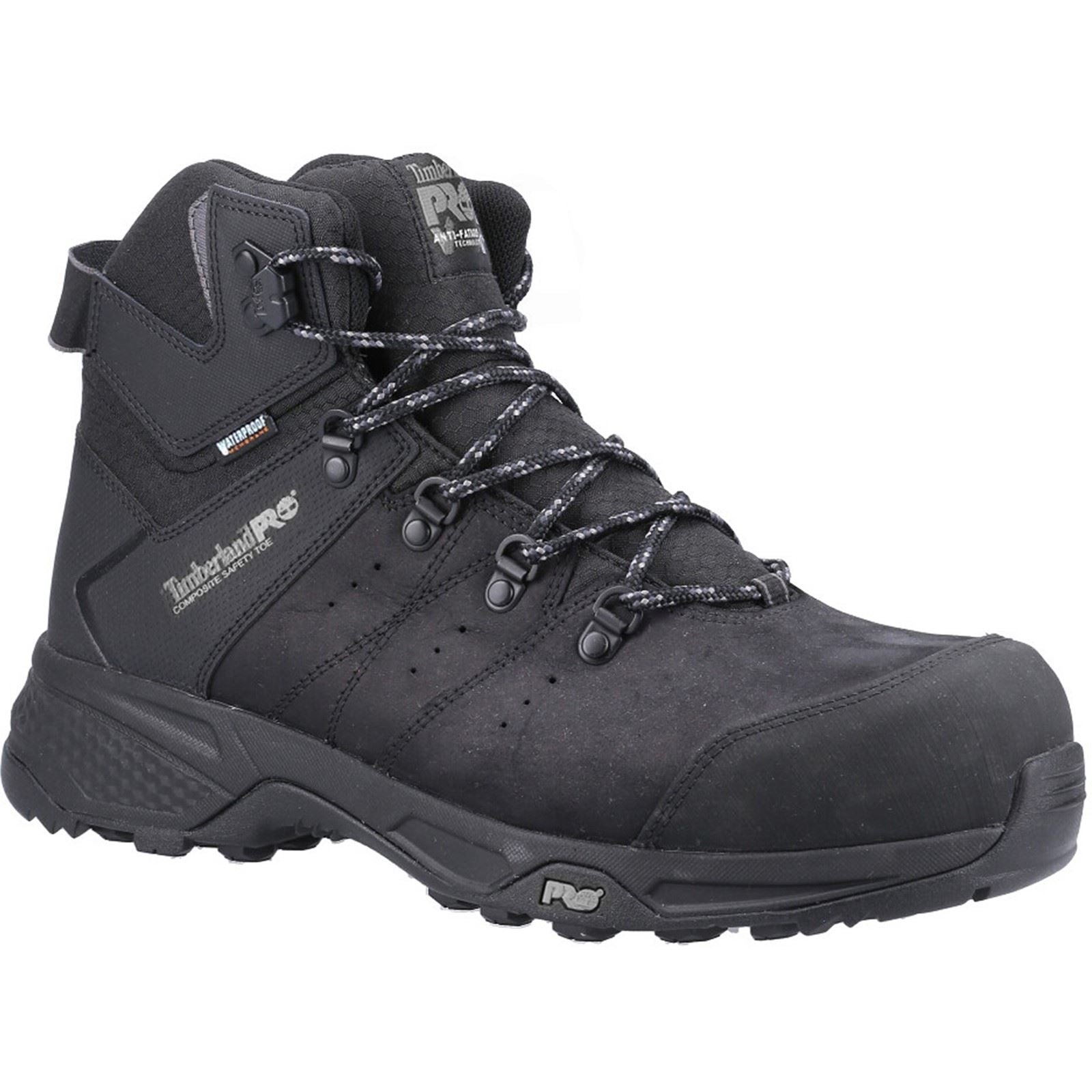 Timberland Pro Bottes De Sécurité En Cuir Noir Switchback