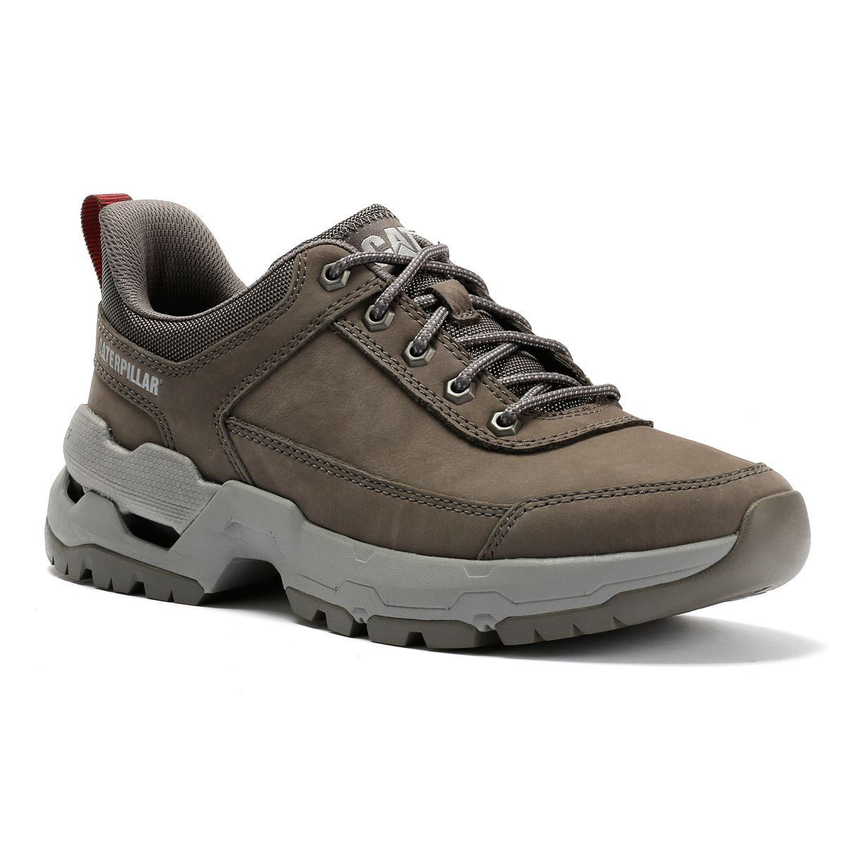 Caterpillar Surge Hiker Lo Waxy Chaussures À Lacets Grises En Nubuck Pour Homme