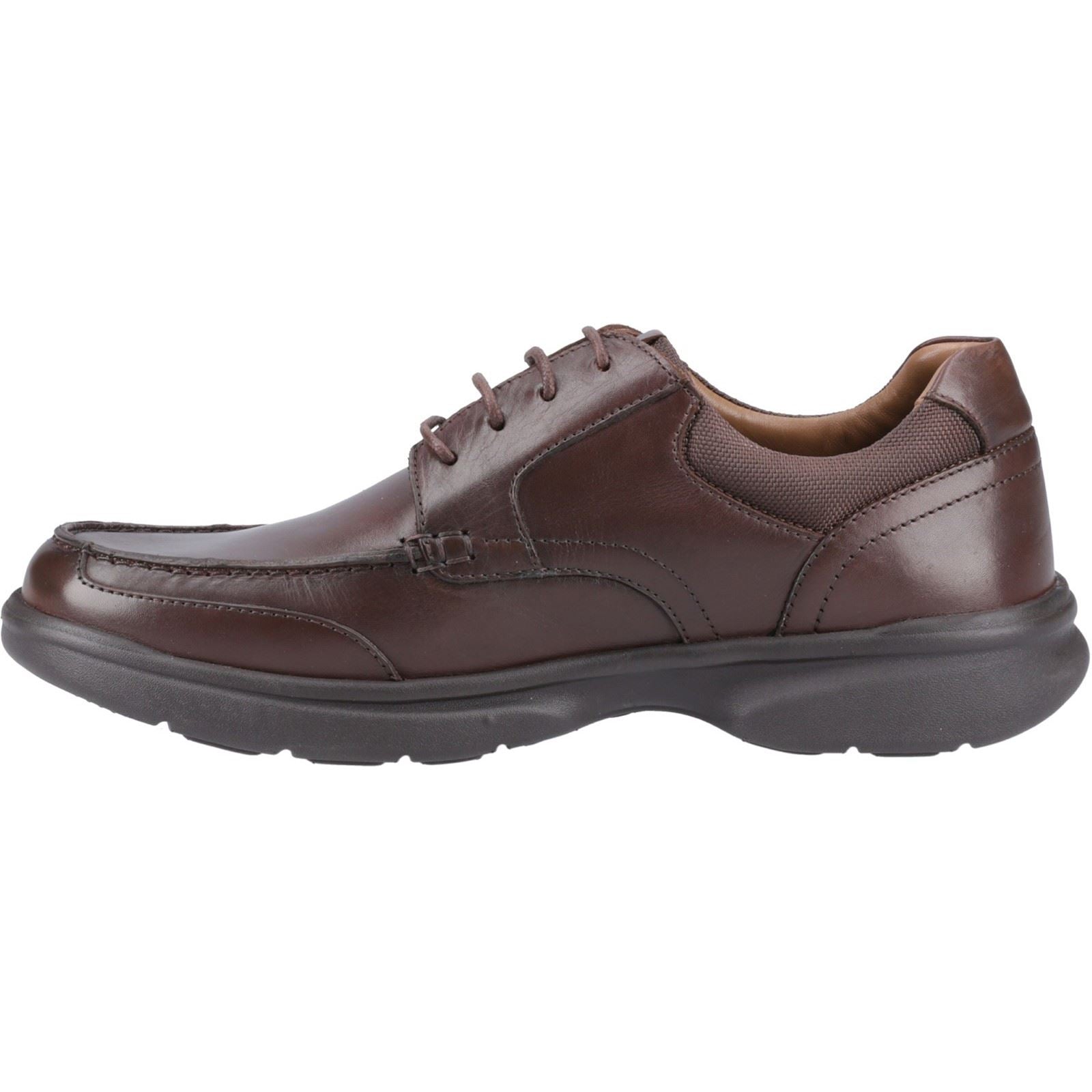 Hush Puppies Hugh Chaussures En Cuir Marron À Lacets Pour Homme