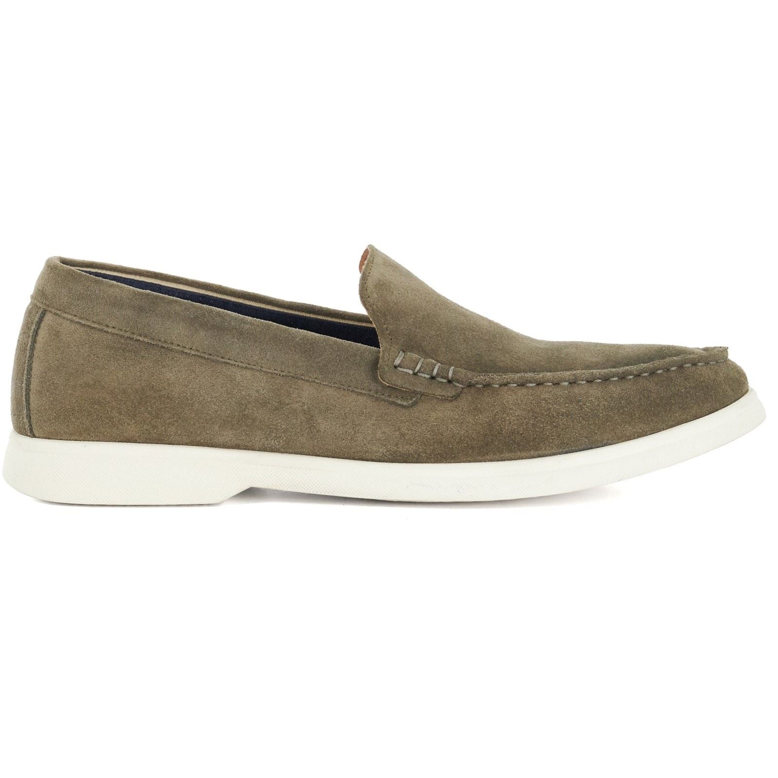Dune Buftonn Chaussures Plates Pour Hommes En Daim Kaki