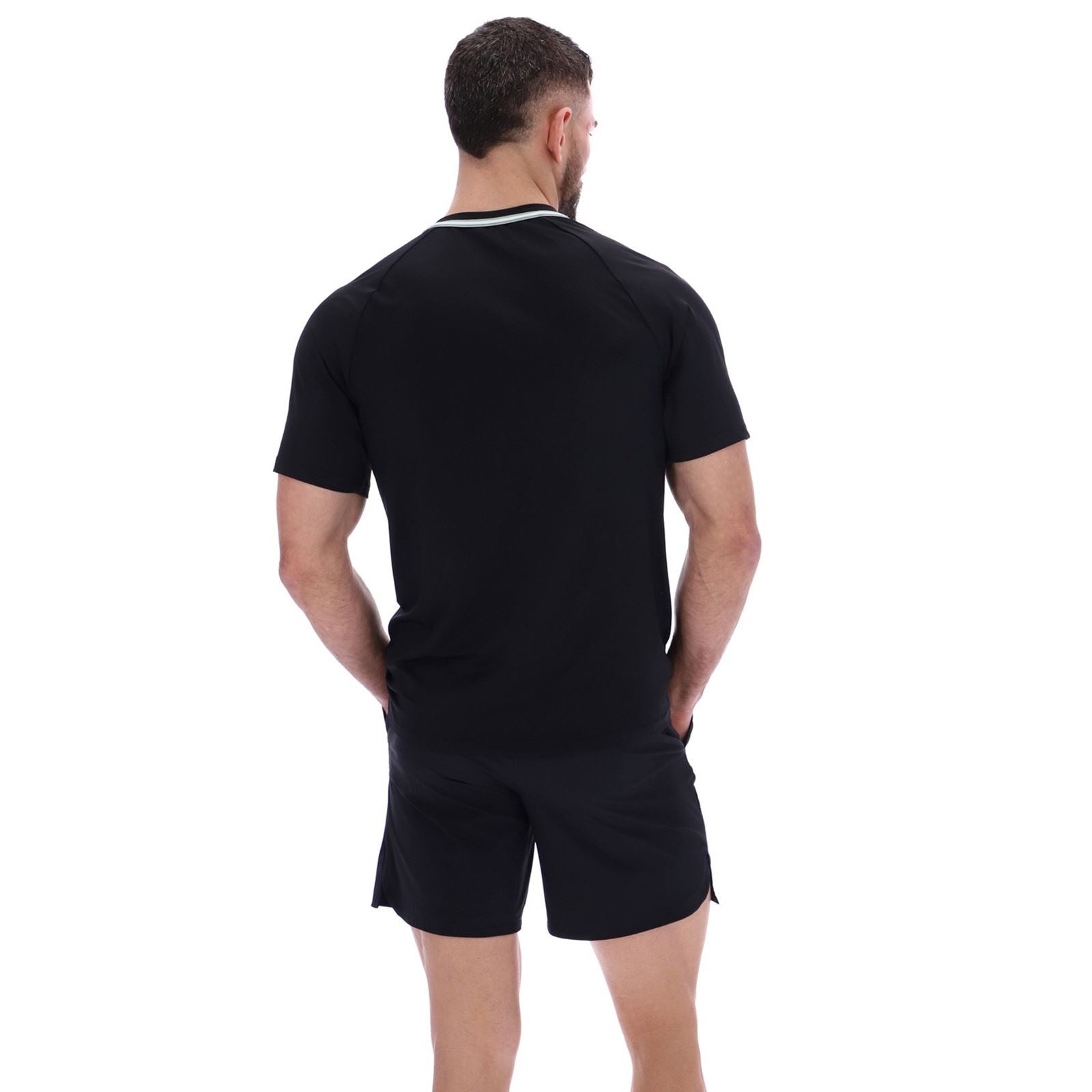 Ted Baker Sport HARRISON TBMTA251 T-Shirts De Sport Actifs Pour Hommes En Polyester Noir