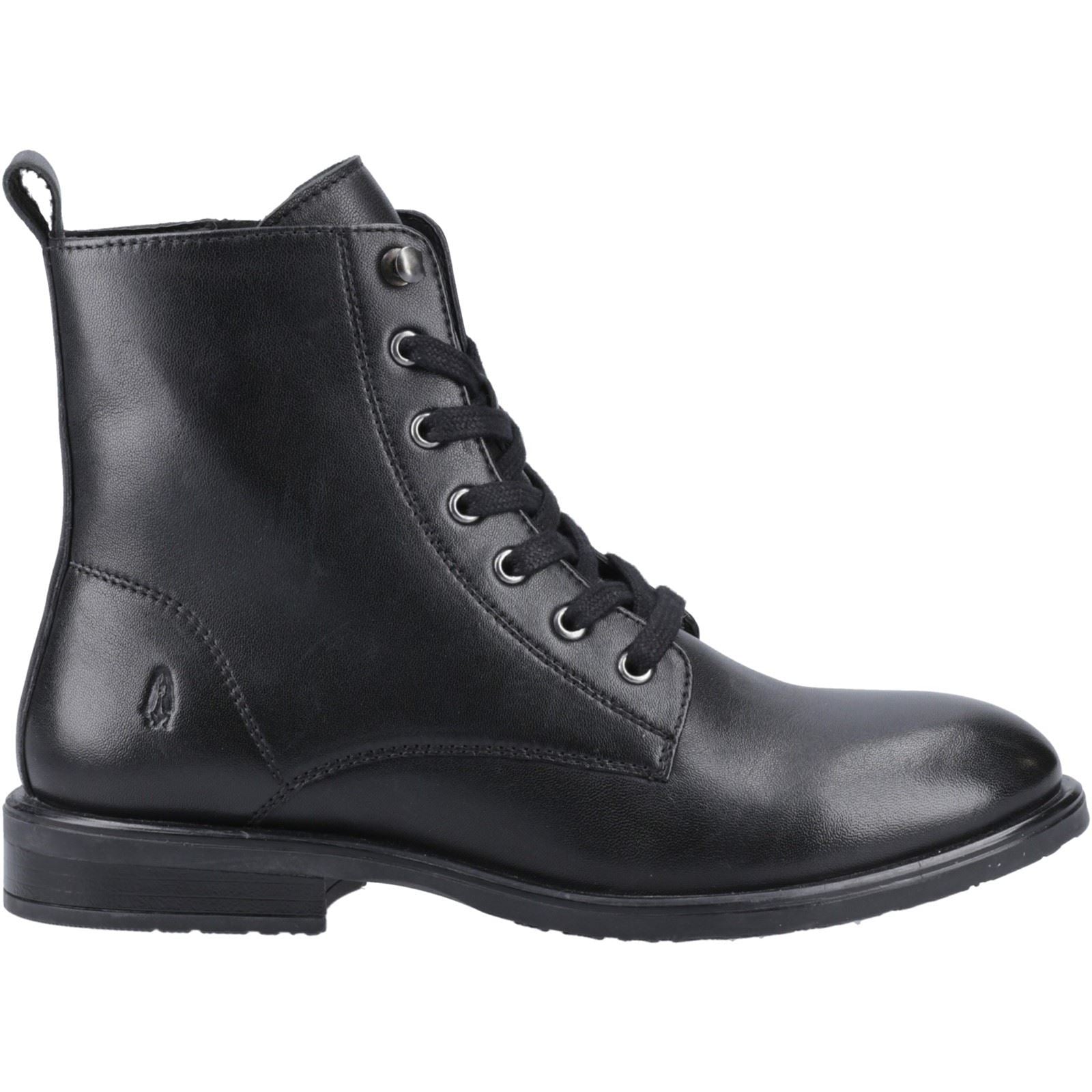 Hush Puppies Valentina Bottes Noires En Cuir Pour Femmes
