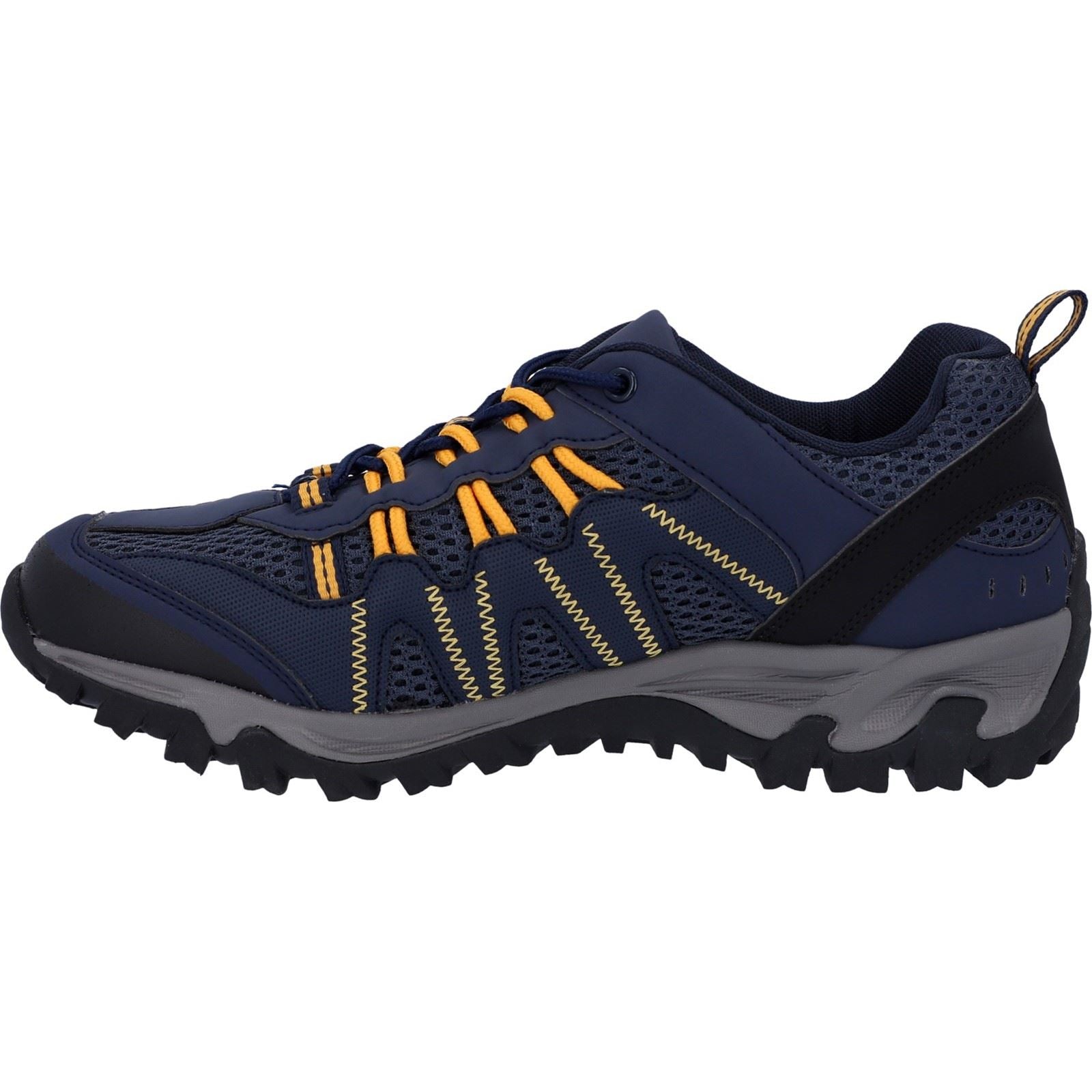 Hi-Tec Jaguar Chaussures De Randonnée Pour Homme En Polyester Bleu Marine/jaune