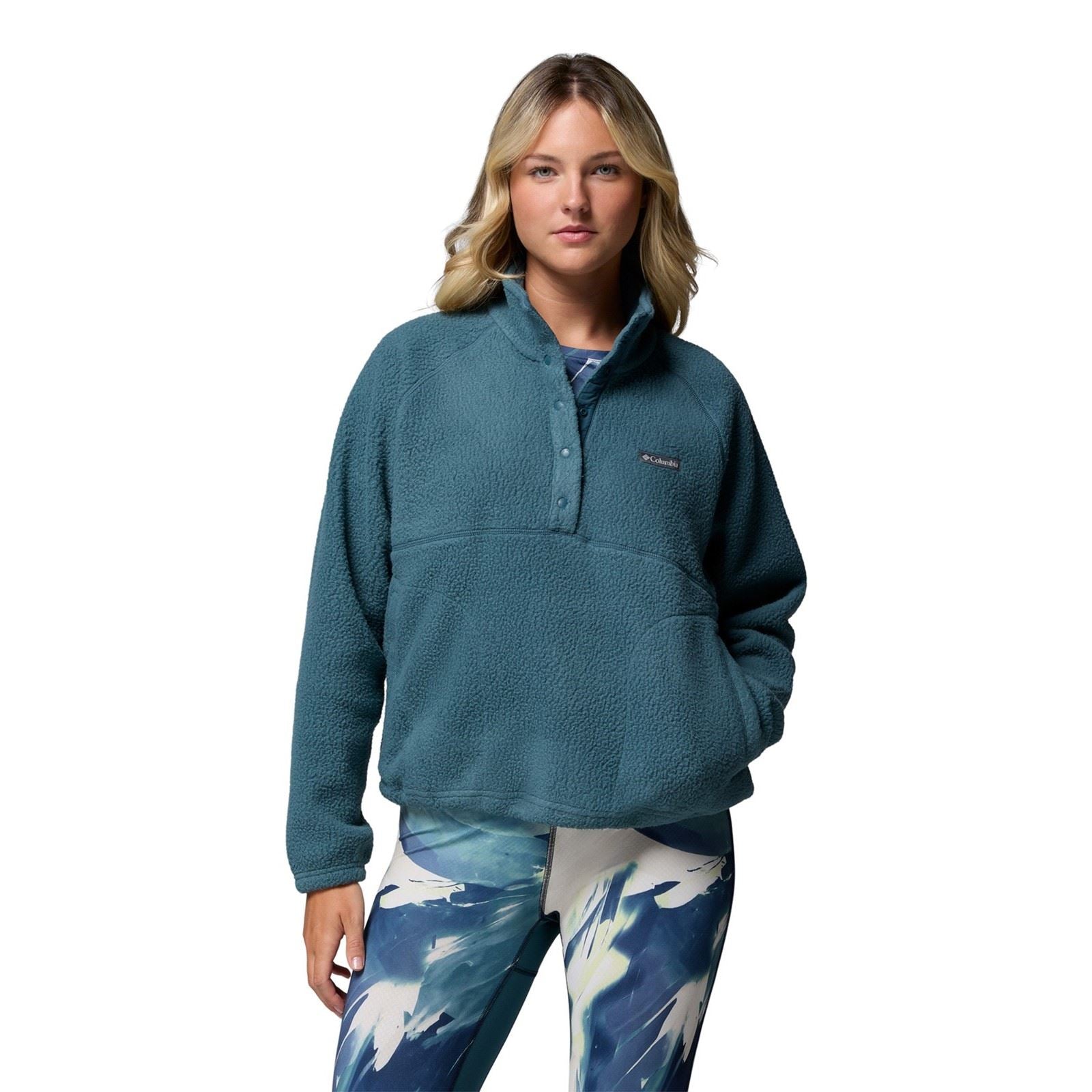 Columbia Jasper Ridge Pebbled Fleece Half Snap Pull-Over Bleu En Polyester Pour Femmes