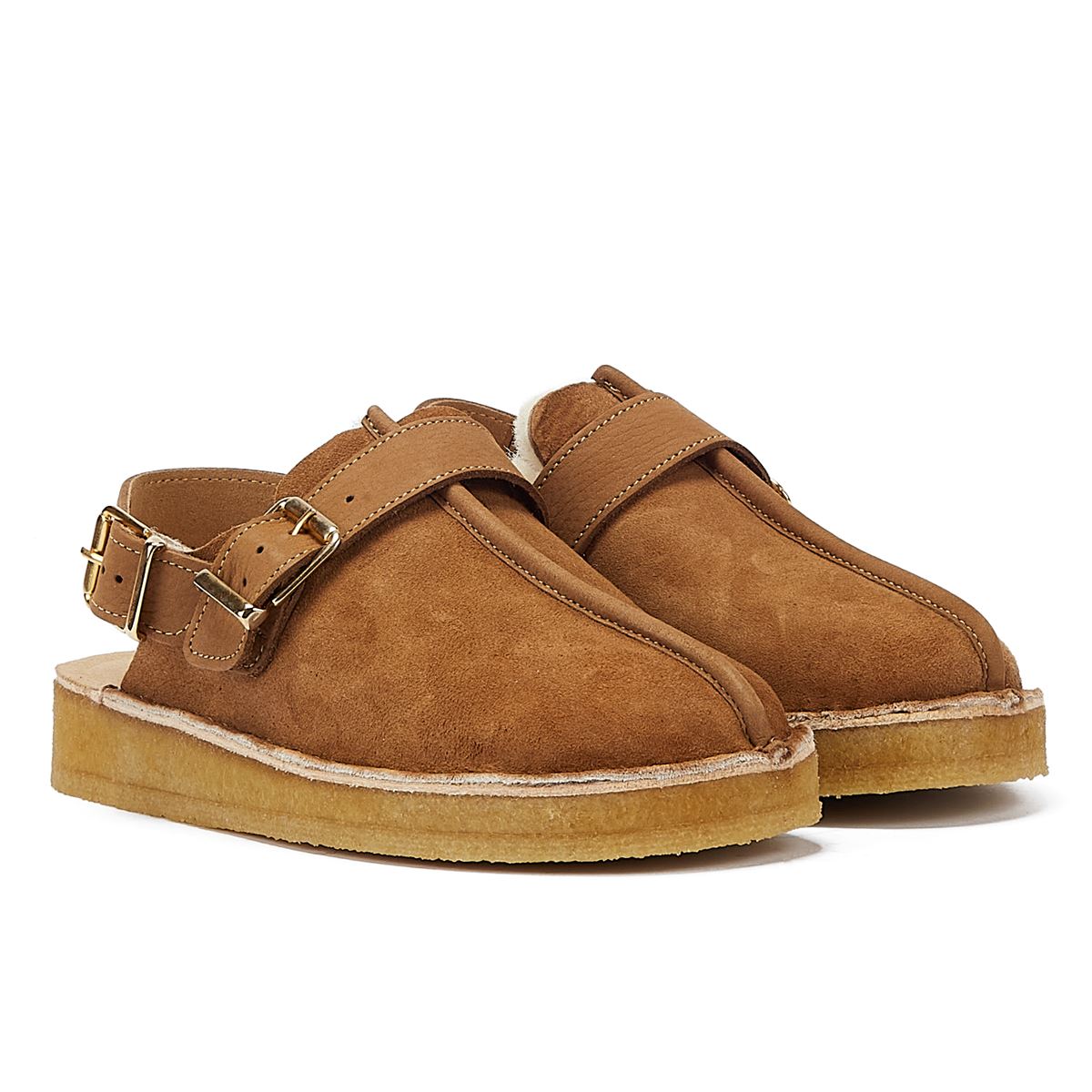 Clarks Originals Trek Mule Sling Doublée Pour Femmes Chaussures Confort Caramel