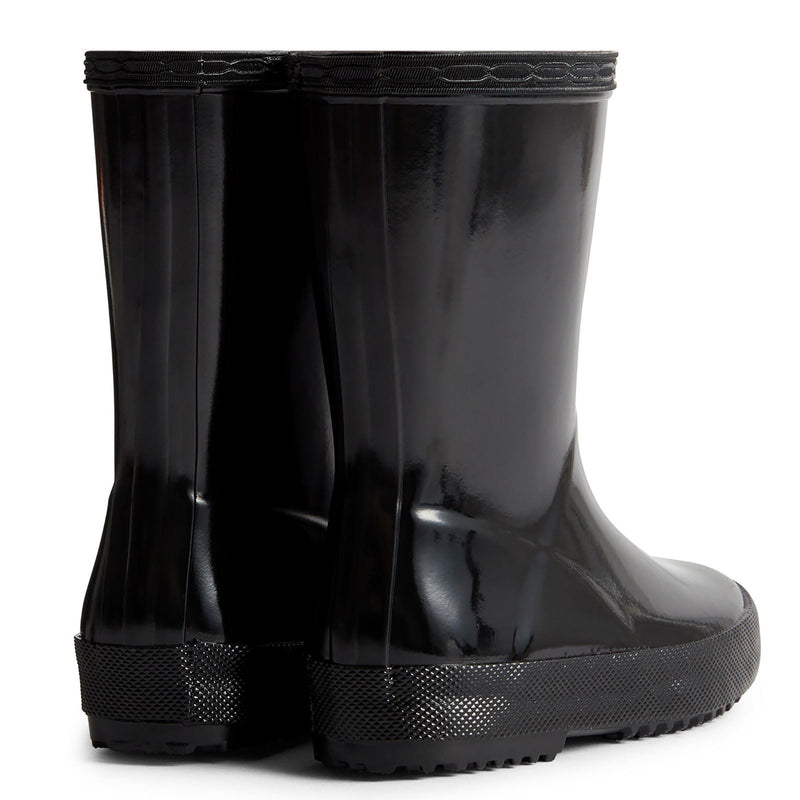 Hunter Kids First Gloss Bottes En Caoutchouc Noires Wellington
