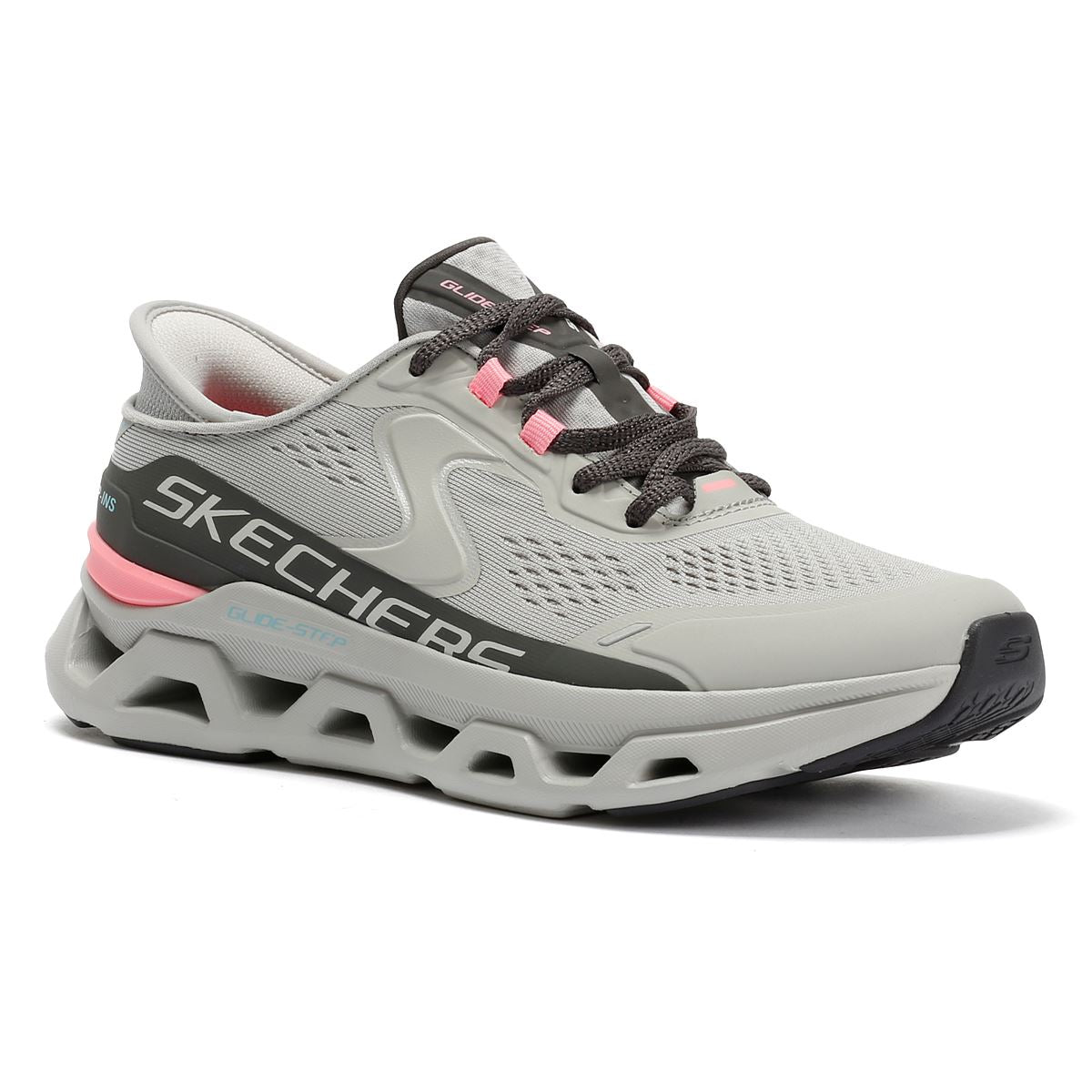 Skechers Slip-Ins Glide Step Altus Baskets Grises En Maille Pour Femmes