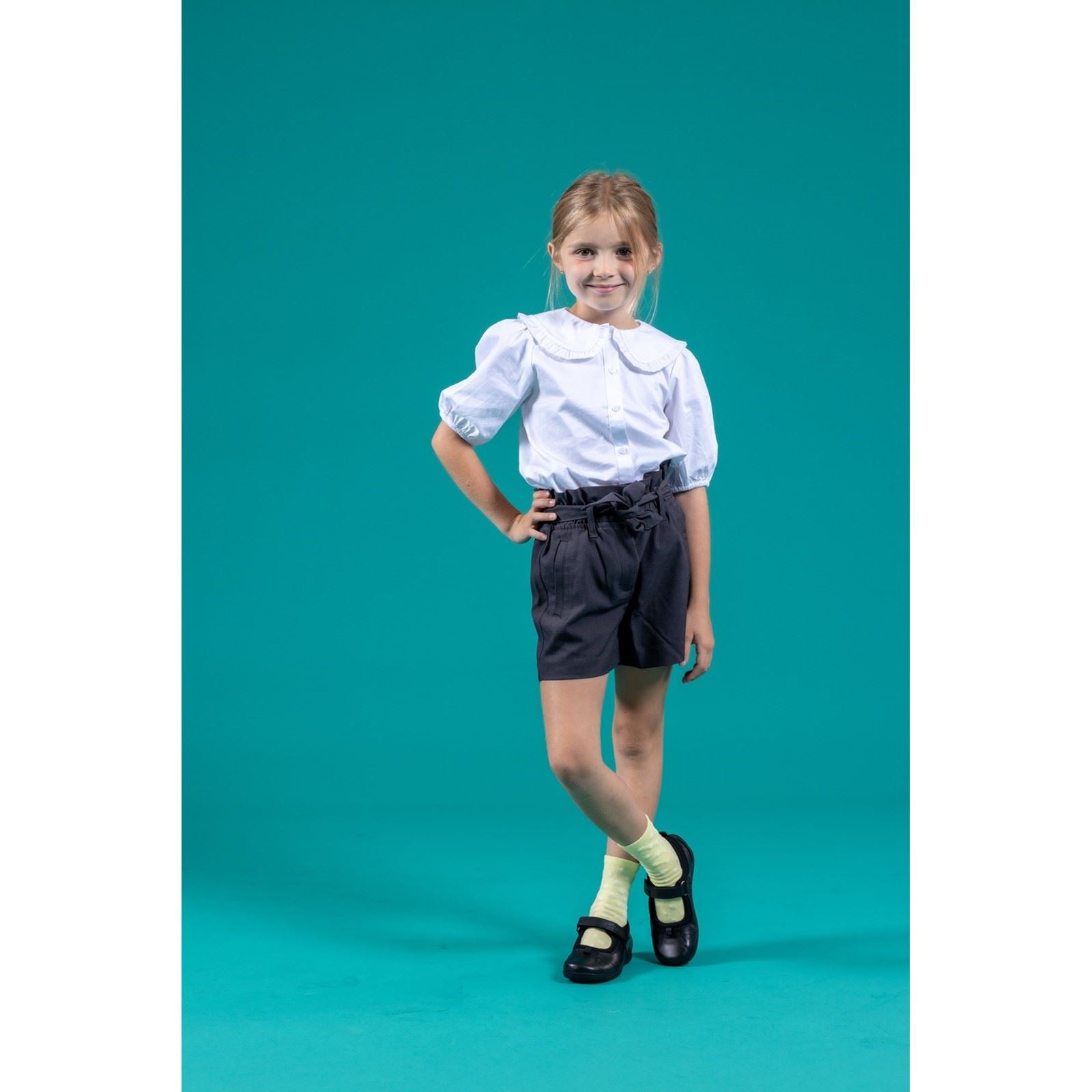 Hush Puppies Cindy Junior Chaussures Noires Pour Filles En Cuir