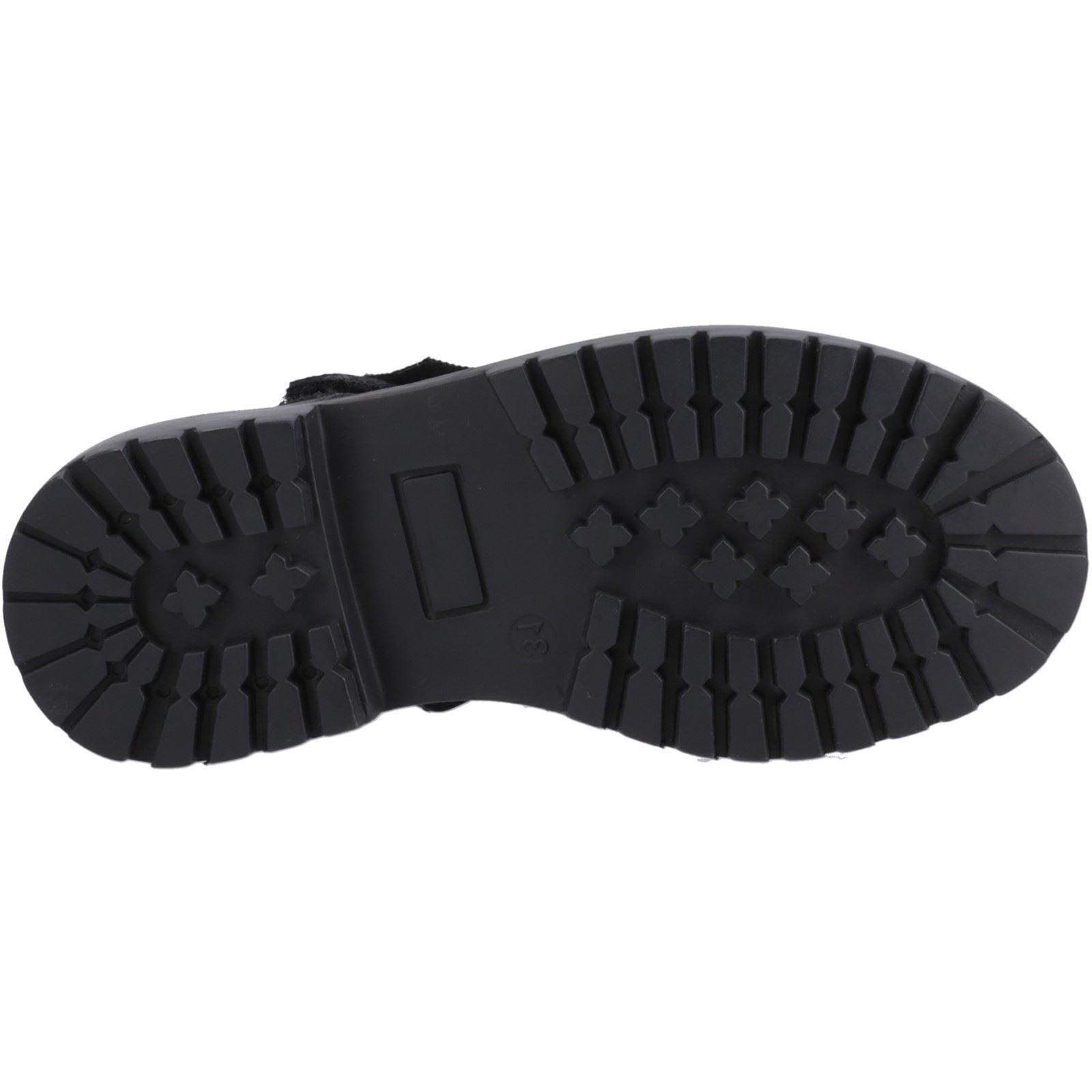 Hush Puppies Astrid Bow Chaussures Noires Pour Filles En Cuir