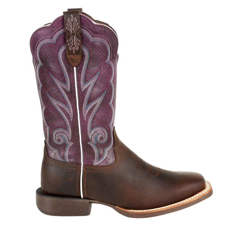 Durango Lady Rebel Pro Bottes En Cuir Pour Femmes Marron Huilé/Prune