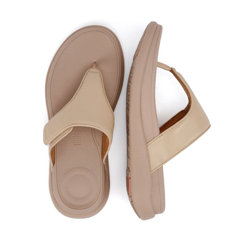 FitFlop F-Mode Go Adjustable Flatform Sandales Beige Pour Femmes
