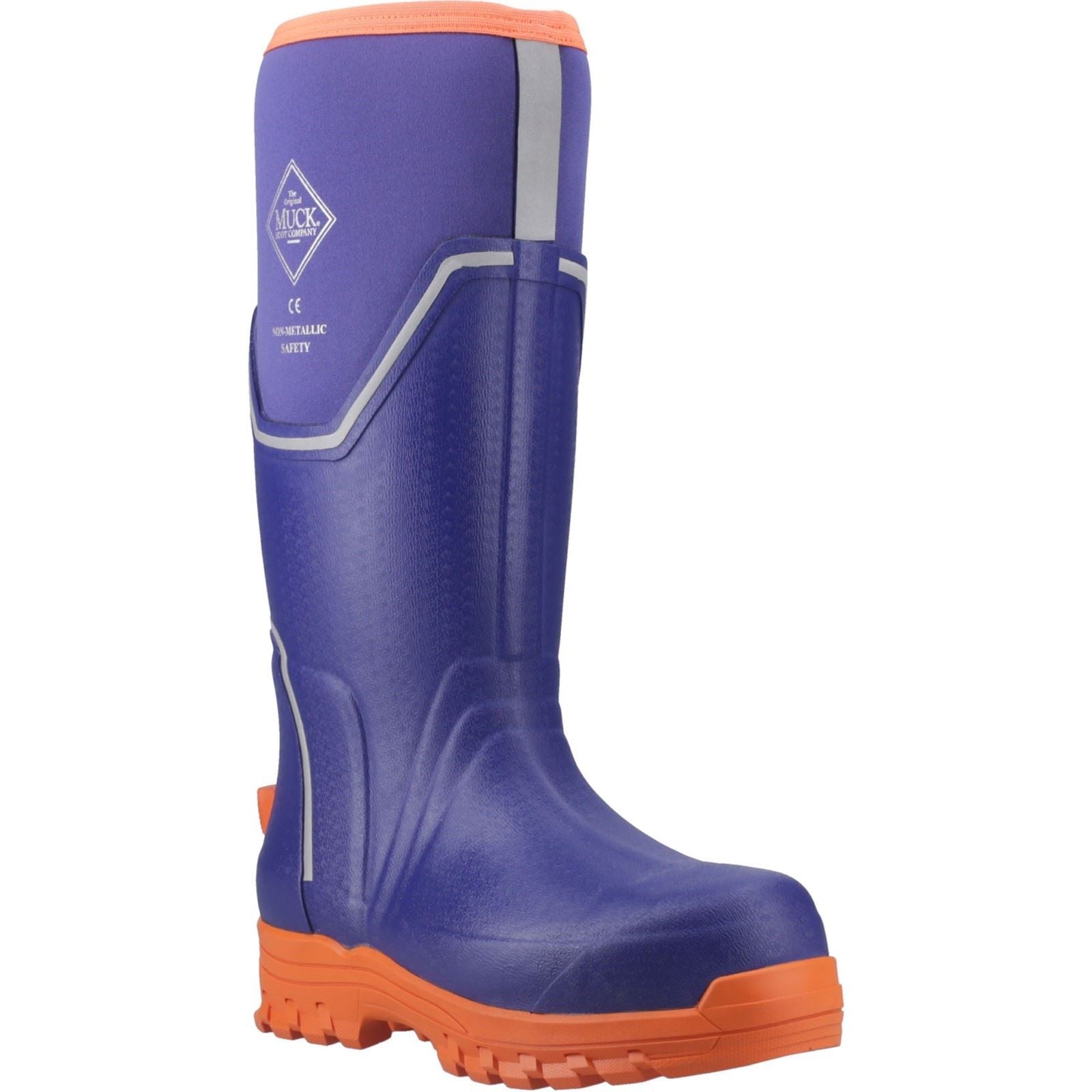 Muck Boots Grit S5 Bottes En Caoutchouc Pour Femmes Bleues/Oranges