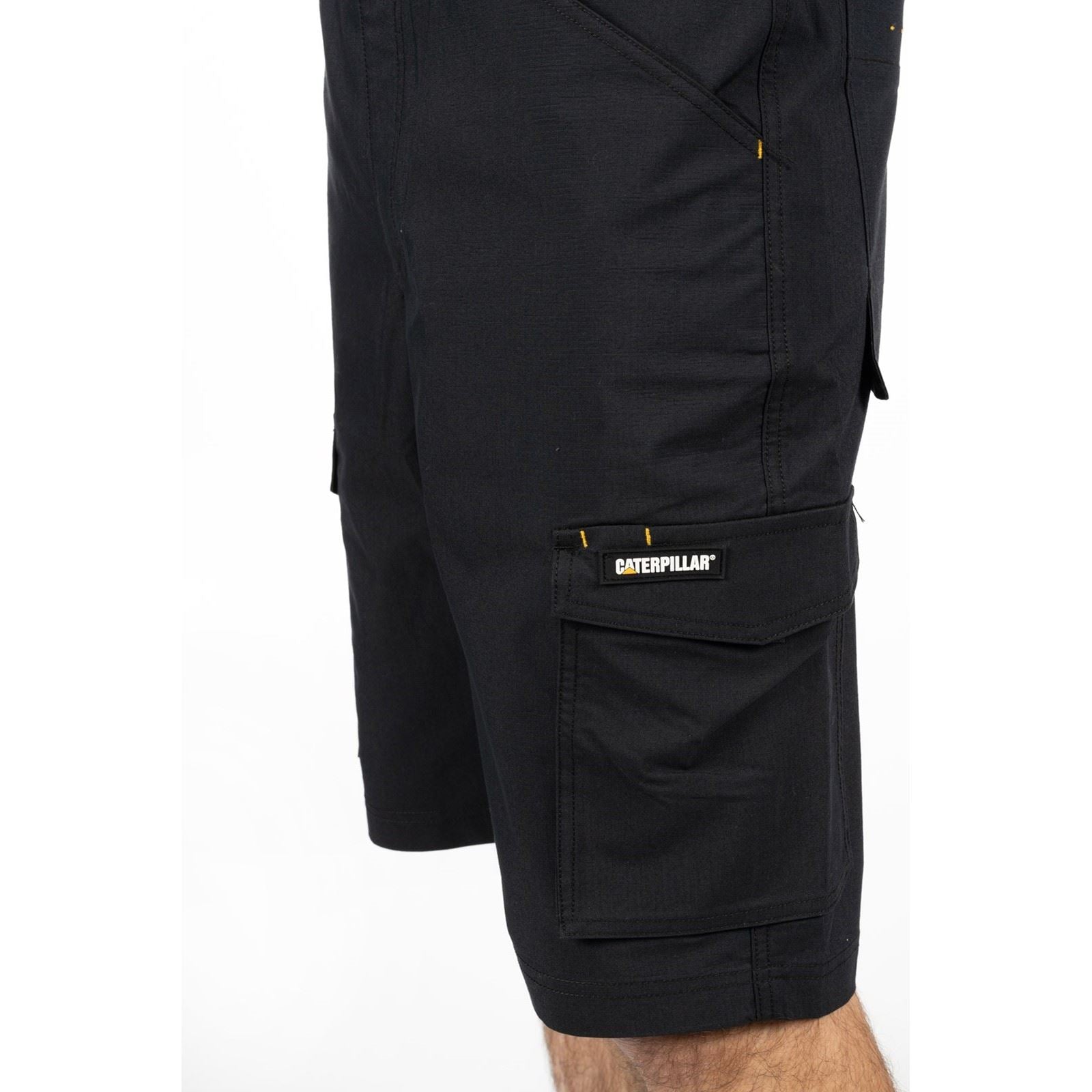 Caterpillar Nexus Stretch Shorts De Travail Noirs En Coton Pour Homme