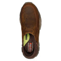 Skechers Respected Elgin Chaussures Mocassins Pour Homme En Cuir Marron Foncé