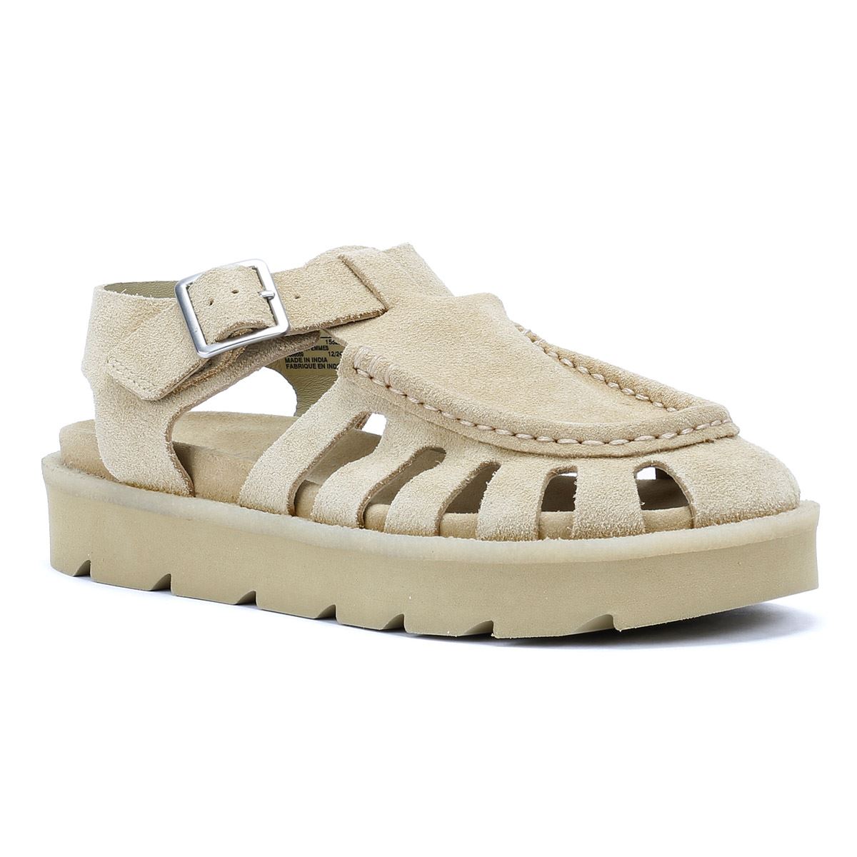 Clarks Originals Meadow Buckle Sandales Beige Pour Femme En Suède