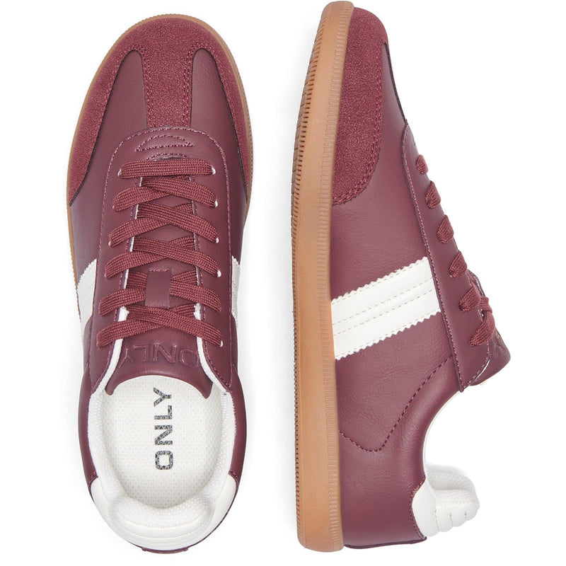 ONLY Amber Chaussures De Sport Pour Femme En Polyester Bordeaux/crème