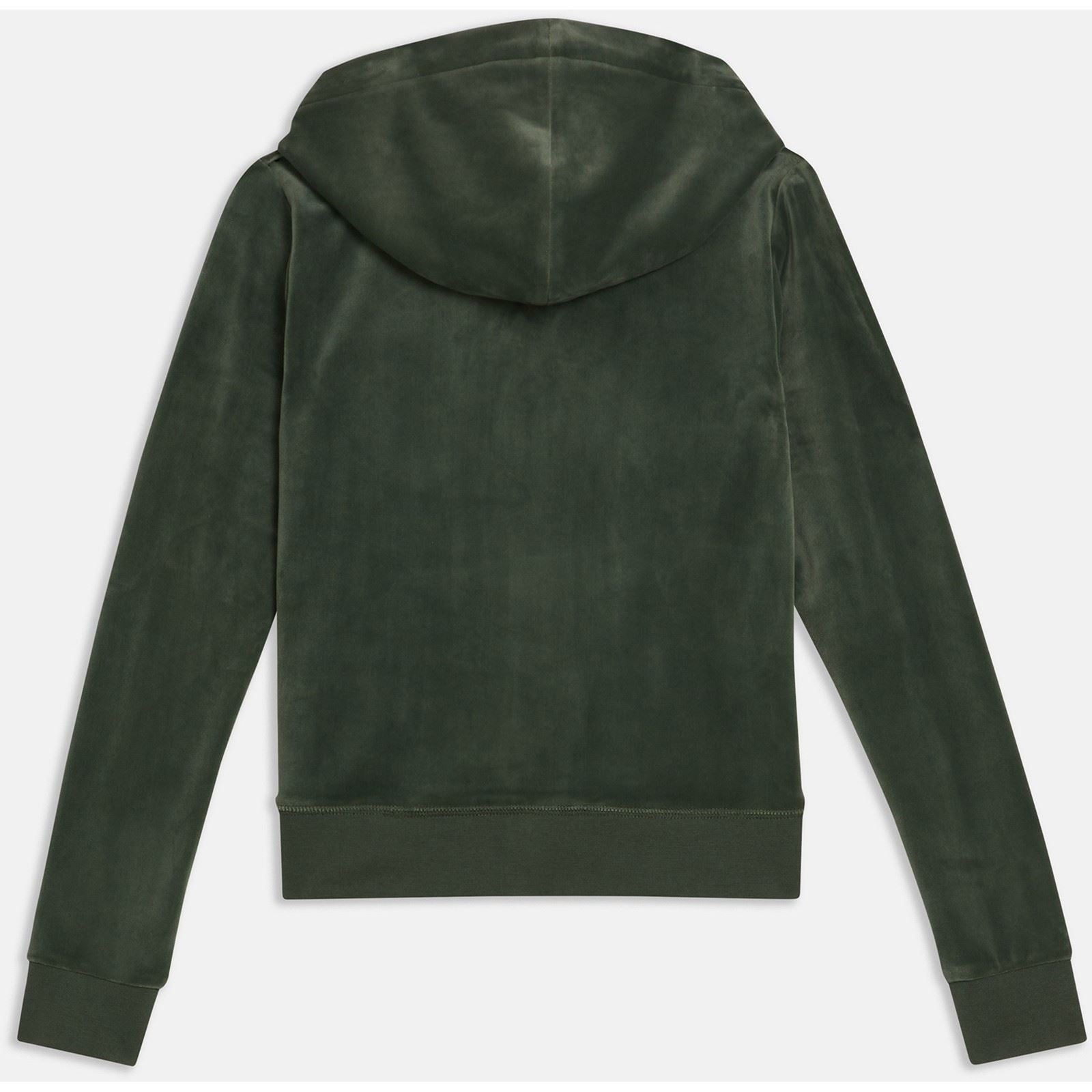 Juicy Couture Robertson Classic Jacket Sweat À Capuche Vert En Polyester Pour Femme